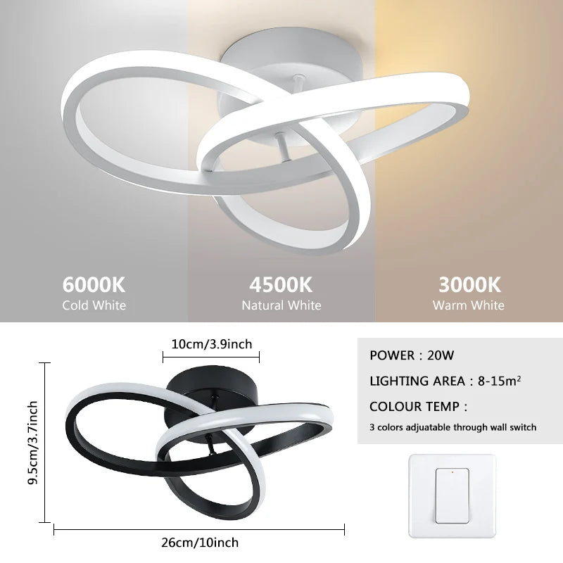 Reloura Orbit Halo LED Ceiling Light – Modern Flush Mount Ring Fixture